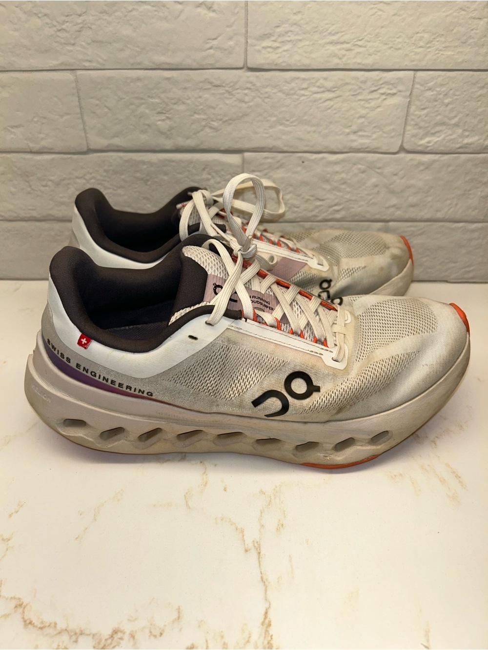 On Cloudsurfer Next Women's Size 8.5 White Flame Running Shoes Comfort Sneakers - Picture 2 of 12